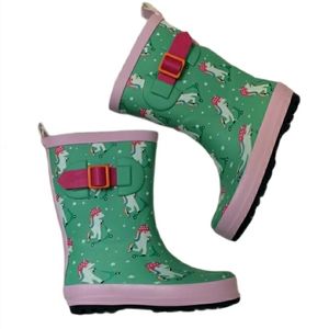 Sun Squad Girls Sz Lg 9/10 Rain Boots Unicorn